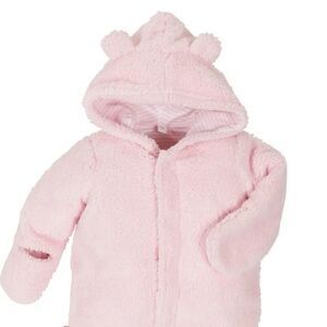 Magnificent Baby (Magnetic Me) Pink Plush Hooded One-Piece pram  fleece magnetic